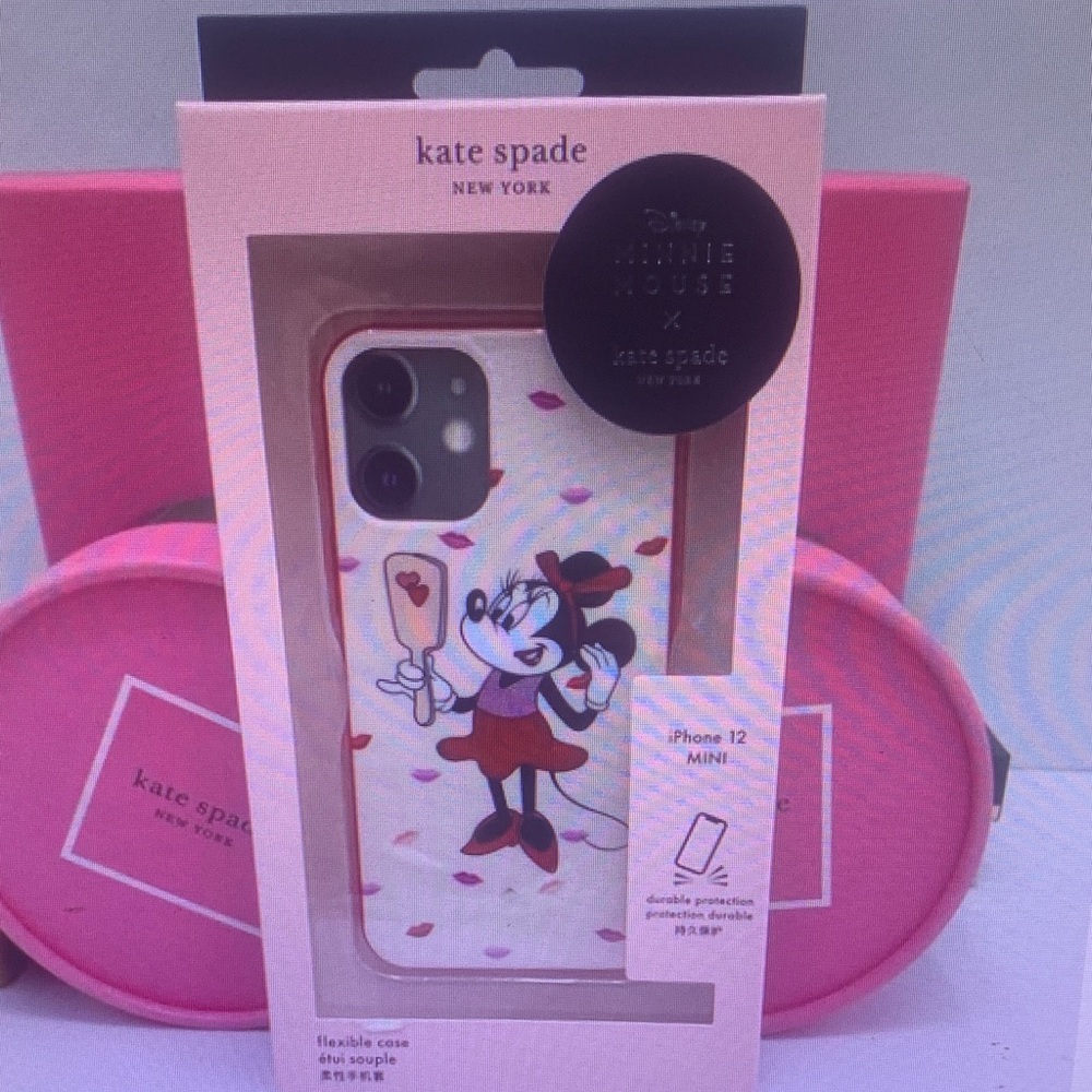 Kate Spade Minnie Mouse iPhone 12 Mini Case - Pink and Black